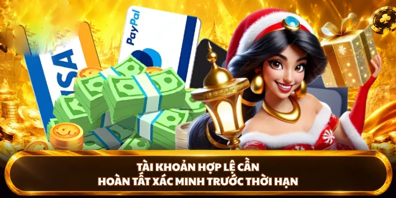 Tài khoản hợp lệ cần hoàn tất xác minh trước thời hạn